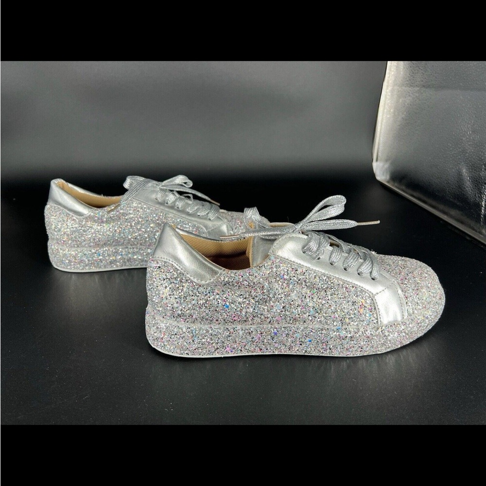 Sparkly Silver Sneakers🤍🩶🤍